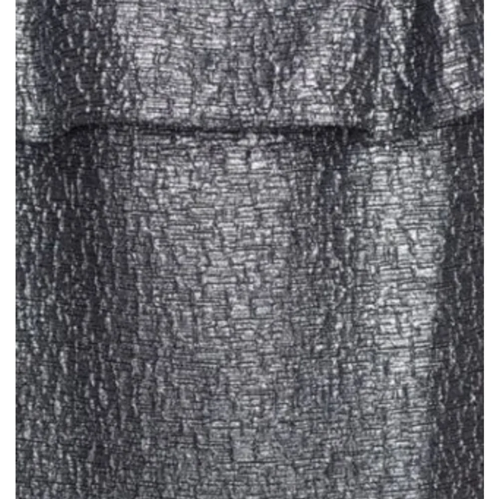 NWT Women's Kate Spade Silver Metallic Peplum Dress, Size 10